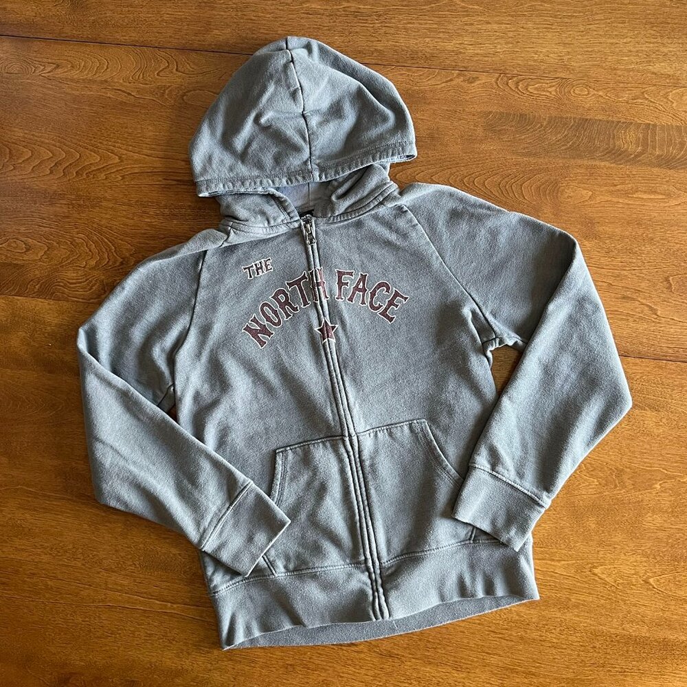 The North Face gray full-zip star hoodie M 10/12